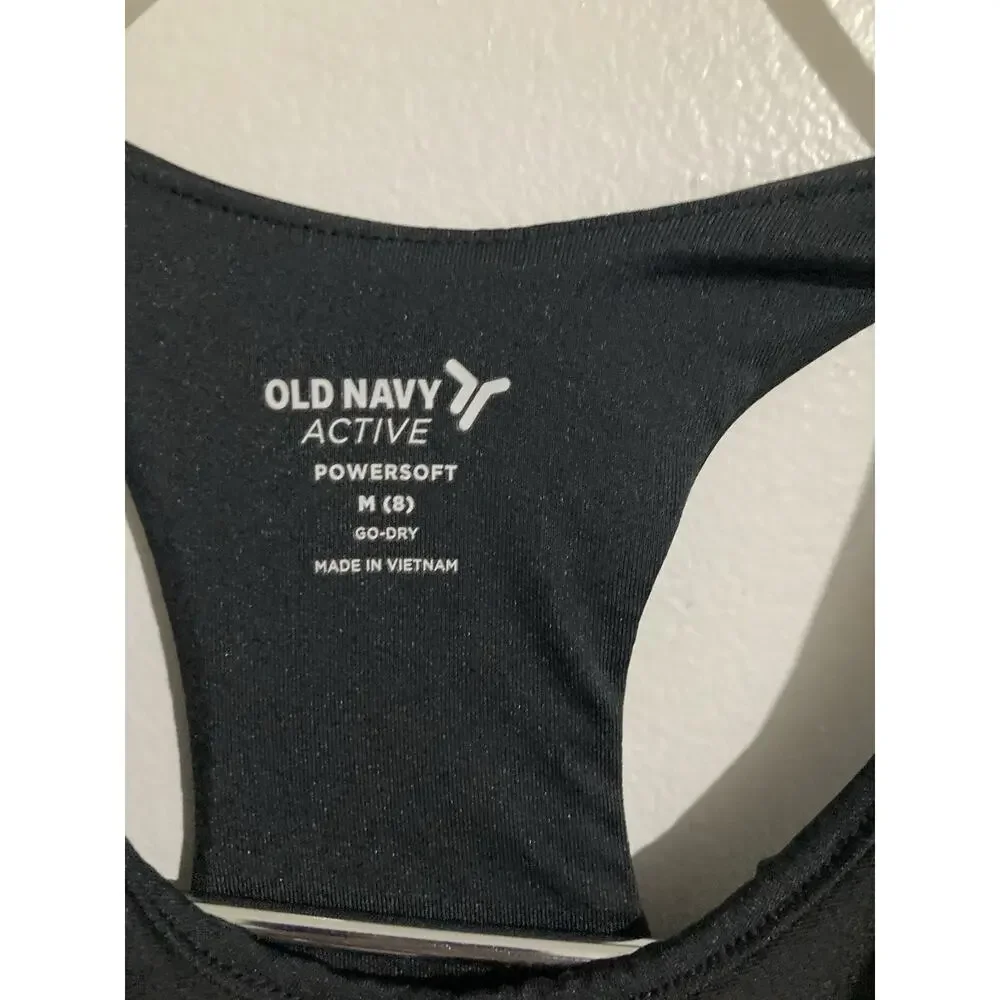 Old Navy Active Girls Cropped Tank Sports Bra Size Medium 8 Powersoft Go Dry